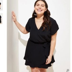 Loft faux wrap skort romper